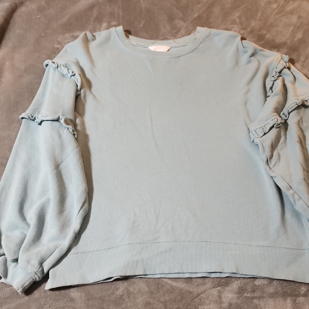 Time and Tru Light Blue Knit Top